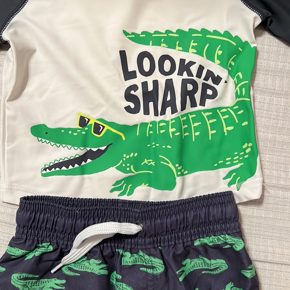 Baby Boy Swim / Rash Guard Set - Picture 2 of 3